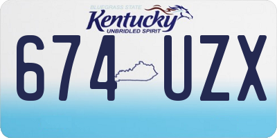 KY license plate 674UZX