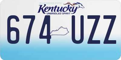 KY license plate 674UZZ