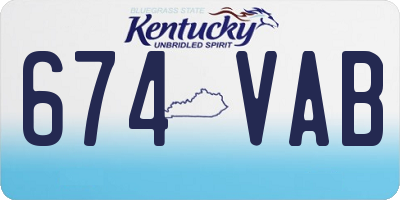 KY license plate 674VAB