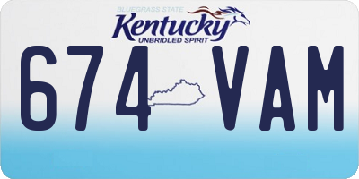 KY license plate 674VAM