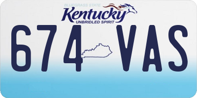 KY license plate 674VAS