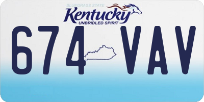 KY license plate 674VAV