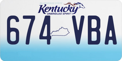 KY license plate 674VBA