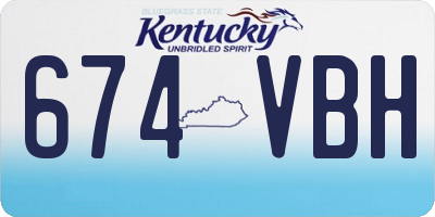 KY license plate 674VBH