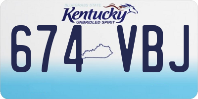 KY license plate 674VBJ