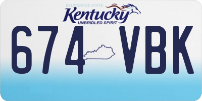 KY license plate 674VBK