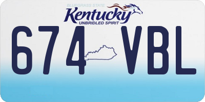 KY license plate 674VBL