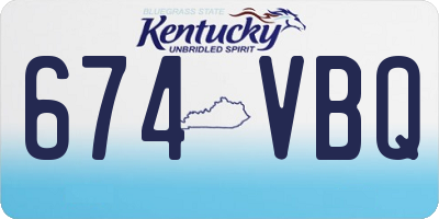 KY license plate 674VBQ