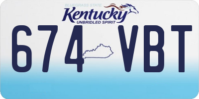 KY license plate 674VBT