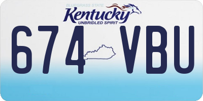 KY license plate 674VBU