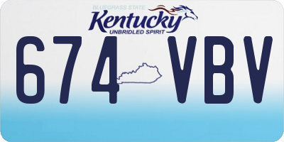 KY license plate 674VBV