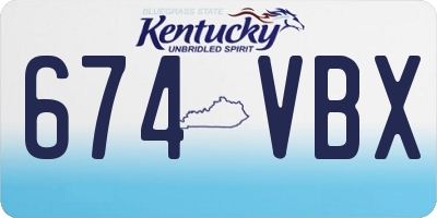 KY license plate 674VBX