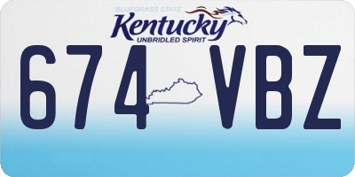 KY license plate 674VBZ