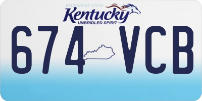 KY license plate 674VCB