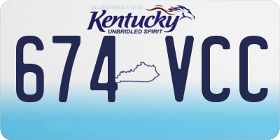 KY license plate 674VCC