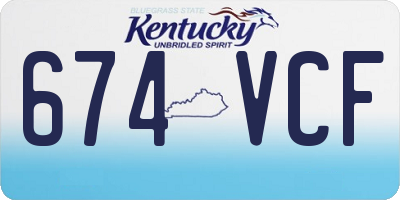 KY license plate 674VCF
