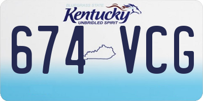KY license plate 674VCG