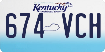 KY license plate 674VCH