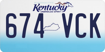 KY license plate 674VCK