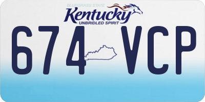 KY license plate 674VCP