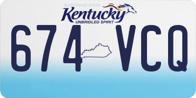 KY license plate 674VCQ