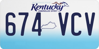 KY license plate 674VCV