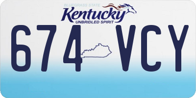 KY license plate 674VCY