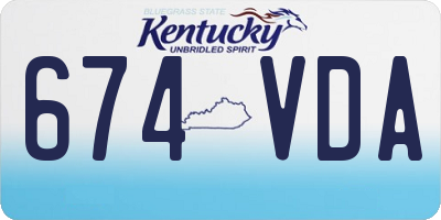KY license plate 674VDA