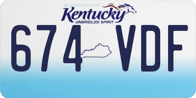 KY license plate 674VDF