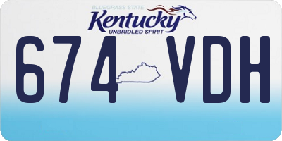 KY license plate 674VDH