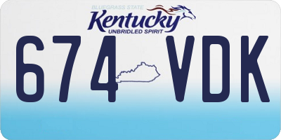 KY license plate 674VDK