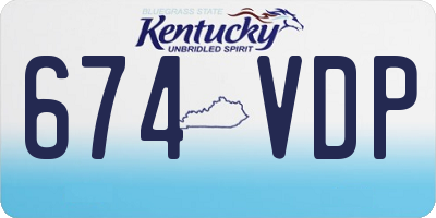 KY license plate 674VDP
