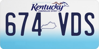 KY license plate 674VDS