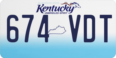 KY license plate 674VDT