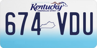 KY license plate 674VDU