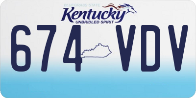 KY license plate 674VDV