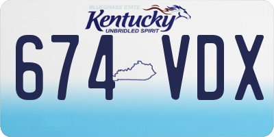 KY license plate 674VDX
