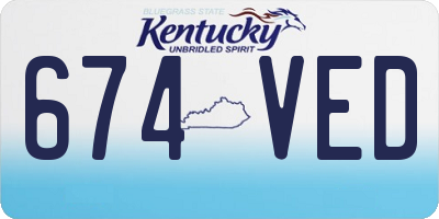 KY license plate 674VED