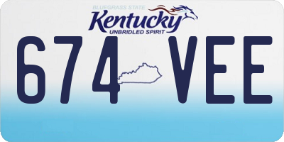 KY license plate 674VEE