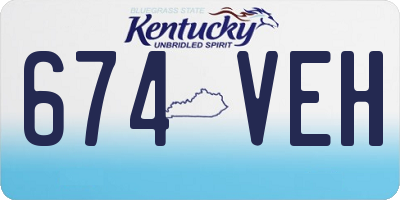 KY license plate 674VEH