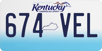 KY license plate 674VEL