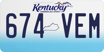 KY license plate 674VEM