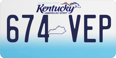 KY license plate 674VEP