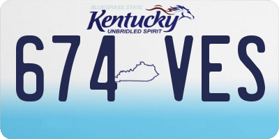 KY license plate 674VES