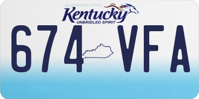 KY license plate 674VFA