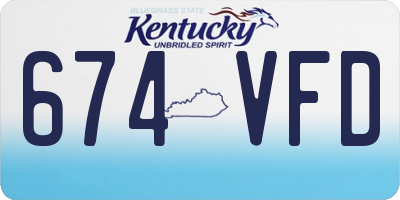 KY license plate 674VFD