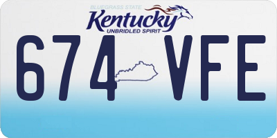 KY license plate 674VFE