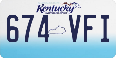 KY license plate 674VFI