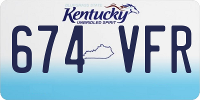 KY license plate 674VFR