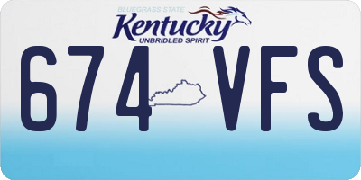 KY license plate 674VFS